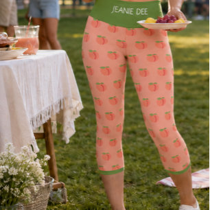 JEANIE DEE "PFIRSICHBAUM" - HOCHGESCHNITTENE CAPRI LEGGINGS