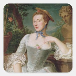 Jeanne Antoinette Poisson Marquise de Pompadour Quadratischer Aufkleber