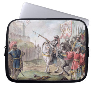 Jeanne d'Arc (1412-31) bestellt Englisch, um zu Laptopschutzhülle