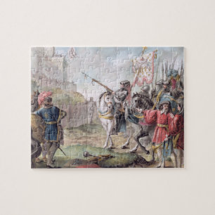 Jeanne d'Arc (1412-31) bestellt Englisch, um zu Puzzle