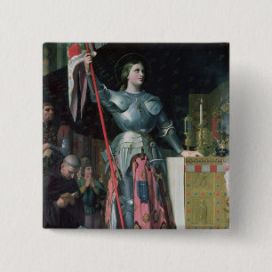 Jeanne d'Arc an der Krönung von König Charles Button