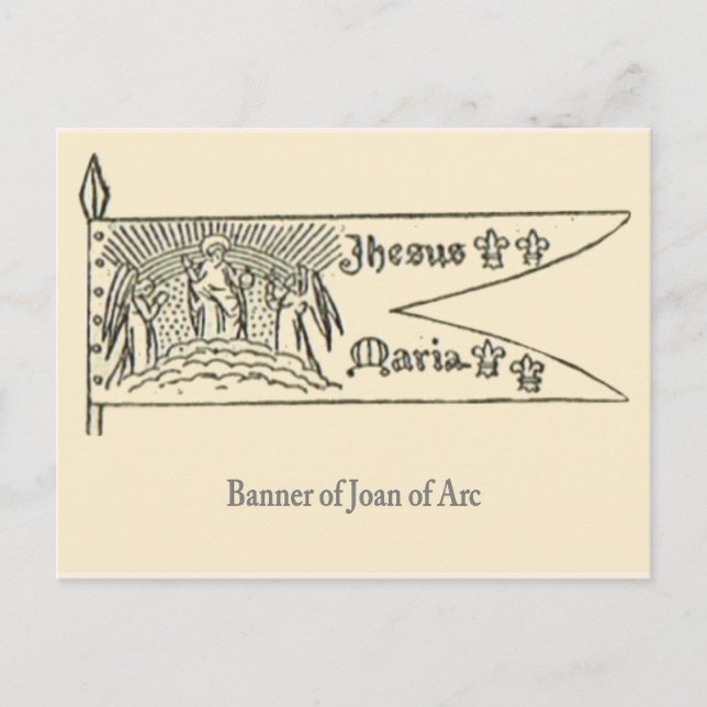 Jeanne d'arc, Banner Postkarte (Vorderseite)