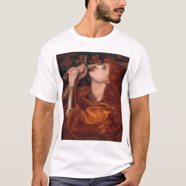 Jeanne d'Arc, C. 1882 durch Dante Gabriel Rossetti T-Shirt (Vorderseite)