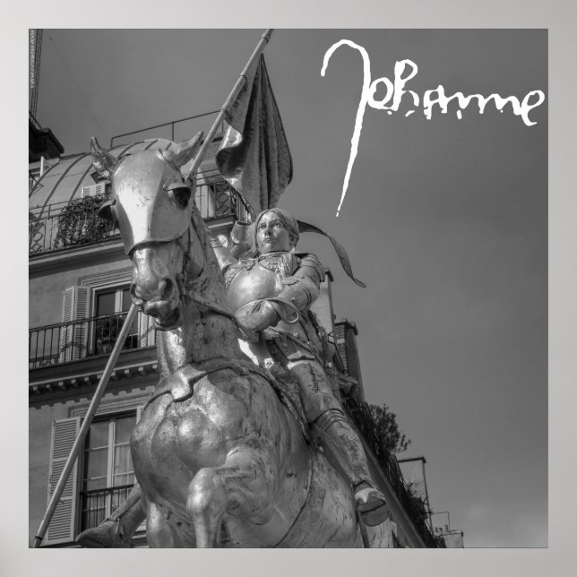 Jeanne d'Arc Johanna von Orléans Emmanuel Frémiet Poster (Vorne)