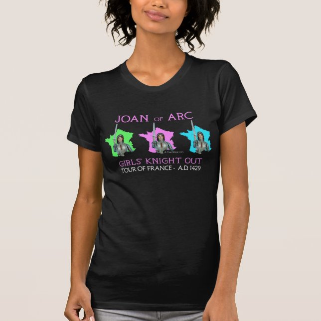 Jeanne d'Arc "Mädchen-Ritter heraus" bereisen das T-Shirt (Vorderseite)