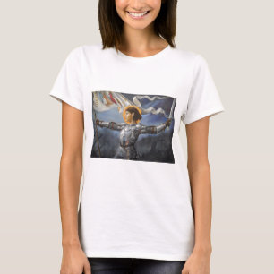Jeanne d'Arc mit Fahne T-Shirt