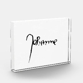 Jeanne d'Arc Saint Joan Heilige Johanna Signature Fotoblock