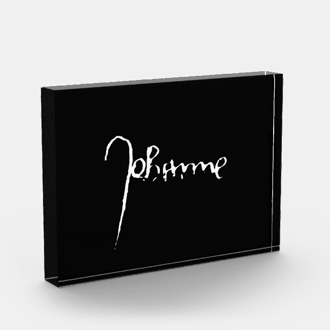 Jeanne d'Arc Saint Joan Heilige Johanna Signature Fotoblock (Links)