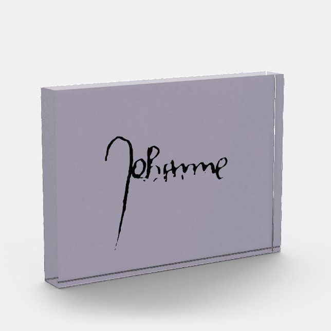 Jeanne d'Arc Saint Joan Heilige Johanna Signature Fotoblock (Links)