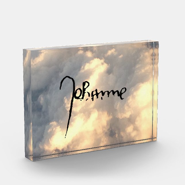 Jeanne d'Arc Saint Joan Heilige Johanna Signature Fotoblock (Links)