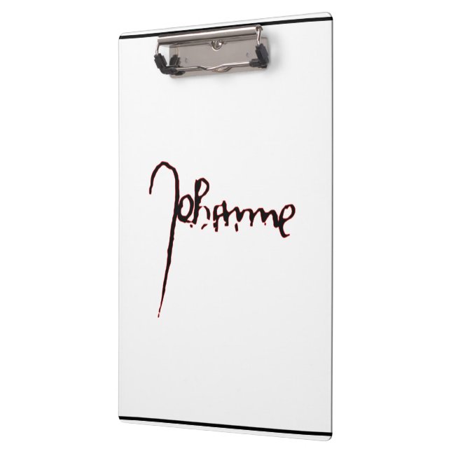 Jeanne d'Arc Saint Joan in heaven faith Signature Klemmbrett (Links)