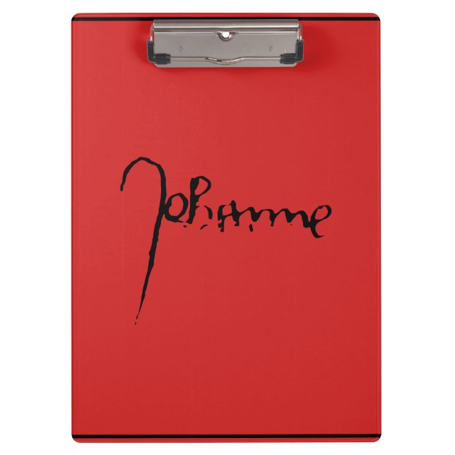 Jeanne d'Arc Saint Joan in heaven faith Signature Klemmbrett (Vorderseite)