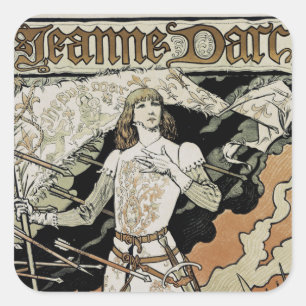 Jeanne d'Arc ~ Sarah Bernhardt Quadratischer Aufkleber