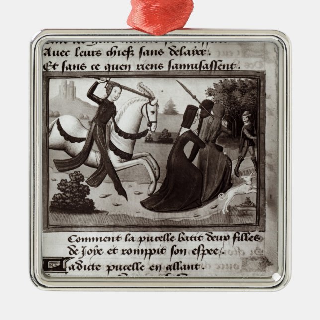 Jeanne d'Arc Silbernes Ornament (Vorne)