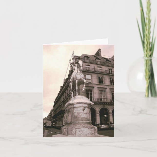 Jeanne d'Arc Statue Notecard Karte (Vorderseite)