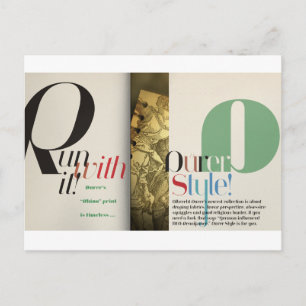 Jeanne: Dürer Style Postkarte