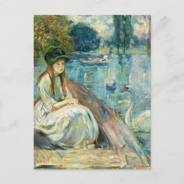 Jeanne Fourmanoir Sur le Lac | Berthe Morisot Postkarte (Vorderseite)
