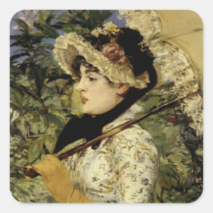 Jeanne: Frühjahr 1881 von Manet Quadratischer Aufkleber