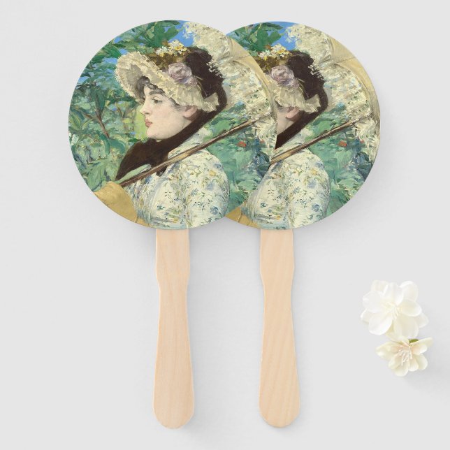 Jeanne (Frühjahr) Edouard Manet Fächer (Vorne und Hinten)
