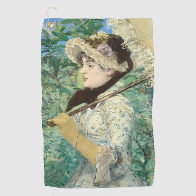 Jeanne (Frühjahr) Edouard Manet Golfhandtuch (Vorderseite)