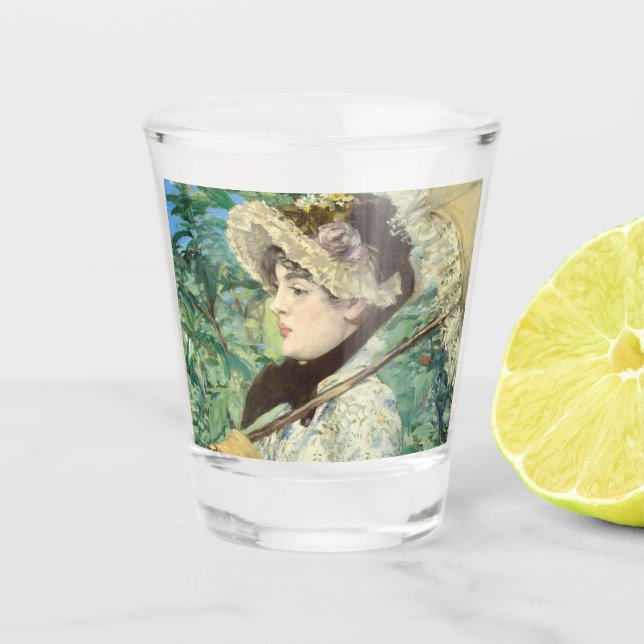 Jeanne (Frühjahr) Edouard Manet Schnapsglas (Vorderseite)