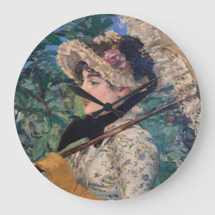 Jeanne (Frühling) von Édouard Manet Große Wanduhr
