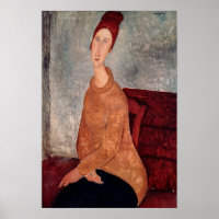 Jeanne Hebuterne in a Yellow Jumper, 1918-19