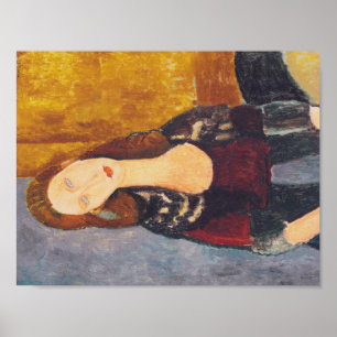 Jeanne Hebuterne Porträt von Amedeo Modigliani Poster