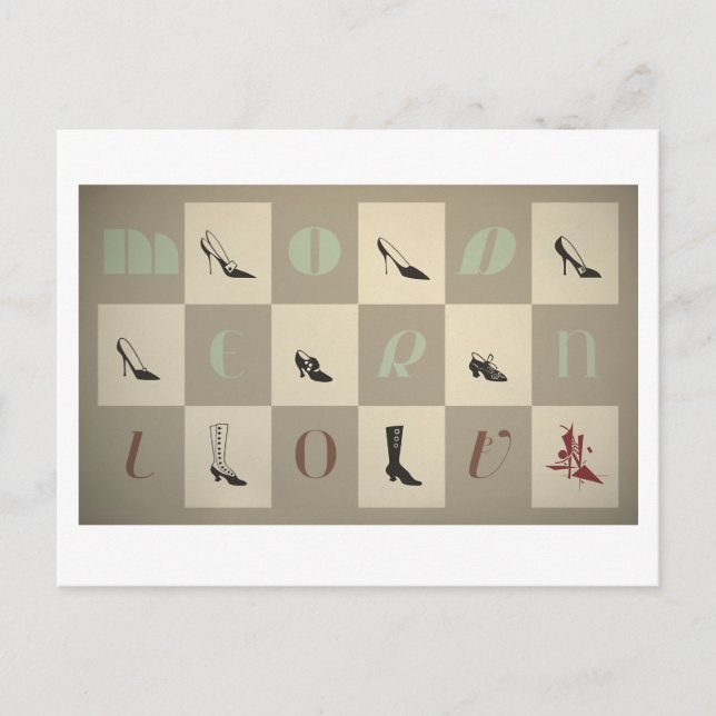 Jeanne: Moderne Liebe Postkarte (Vorderseite)