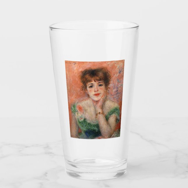 Jeanne Samary in einem Necked Dress (von Renoir) Glas (Vorderseite)