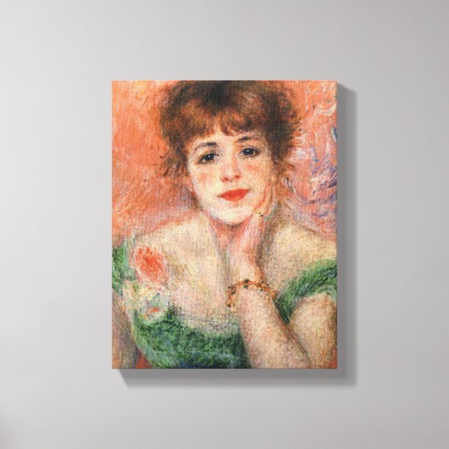 Jeanne Samary in einem Necked Dress (von Renoir) Leinwanddruck (Vorderseite)