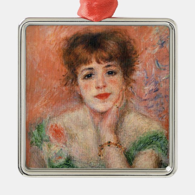 Jeanne Samary in einem Necked Dress (von Renoir) Ornament Aus Metall (Vorne)