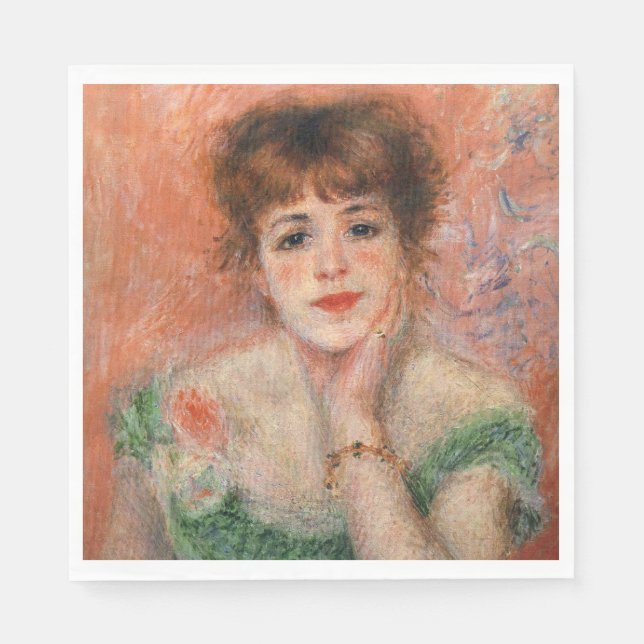 Jeanne Samary in einem Necked Dress (von Renoir) Serviette (Vorderseite)