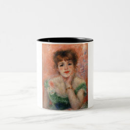 Jeanne Samary in einem Necked Dress (von Renoir) Zweifarbige Tasse