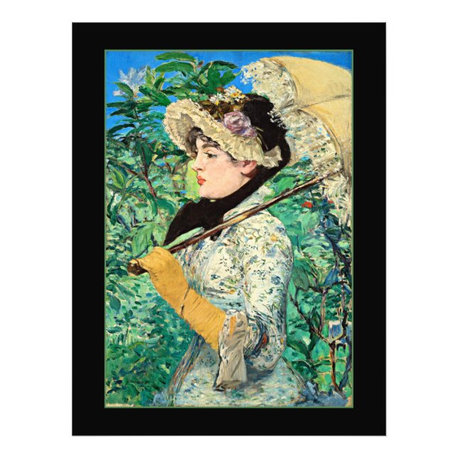 Jeanne Spring, berühmtes Gemälde von Edouard Manet Fotodruck (Vorne)