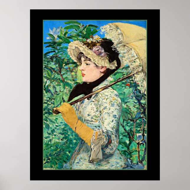 Jeanne Spring, berühmtes Gemälde von Edouard Manet Poster (Vorne)