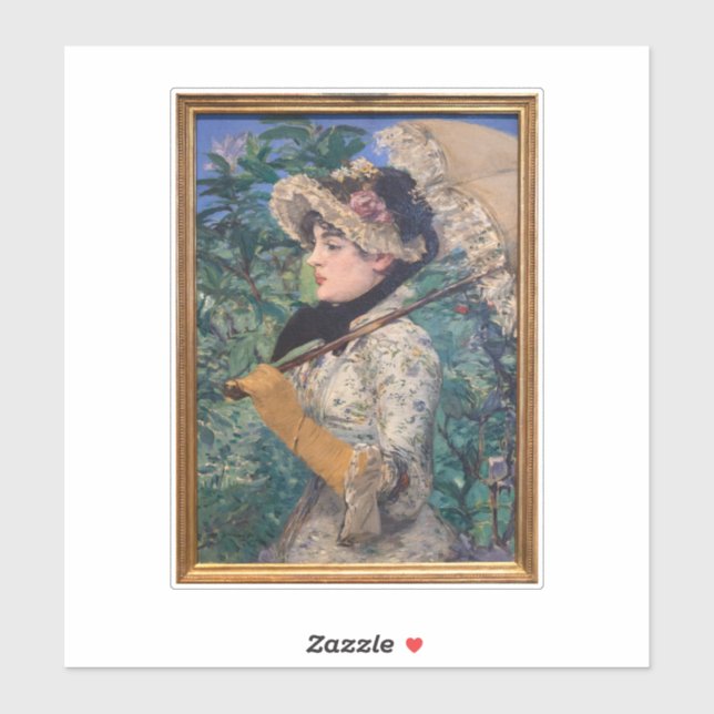 jeanne (Spring) von Édouard Manet Aufkleber (Blatt)