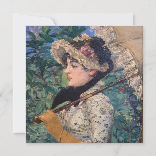 Jeanne (Spring) von Édouard Manet Feiertagskarte (Vorderseite)