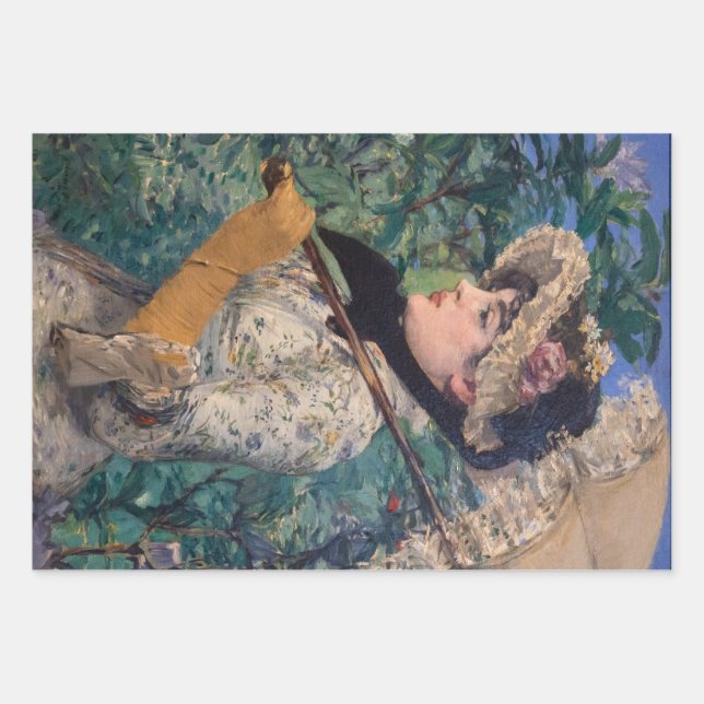 Jeanne (Spring) von Édouard Manet Geschenkpapier Set (Vorderseite)