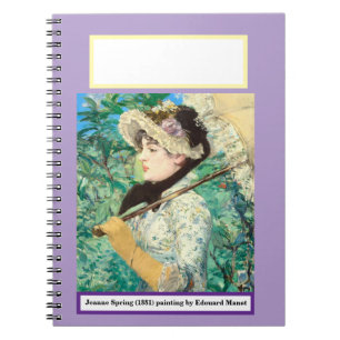 Jeanne Spring von Edouard Manet. Notizblock