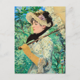 Jeanne Spring von Edouard Manet Postkarte