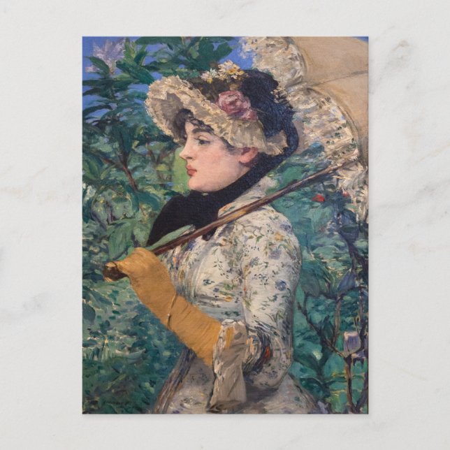 Jeanne (Spring) von Édouard Manet Postkarte (Vorderseite)