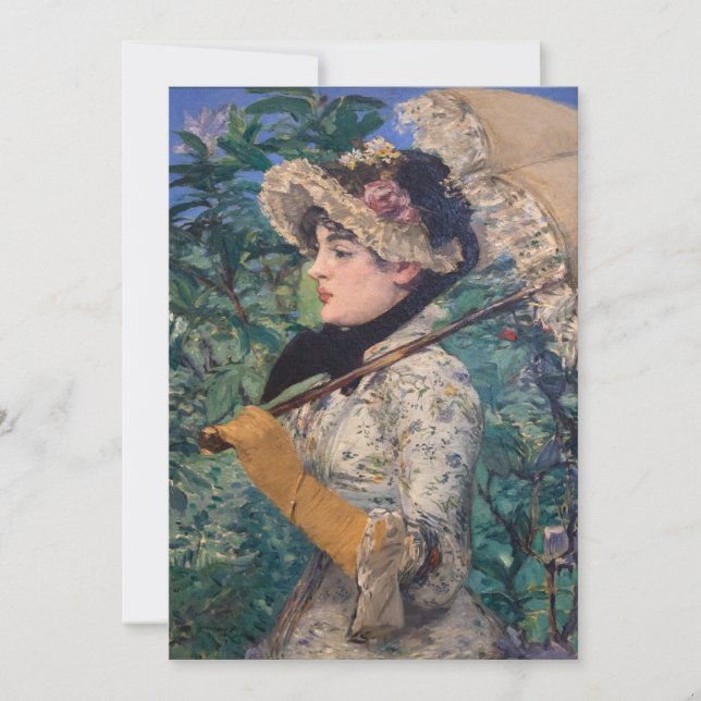 Jeanne (Spring) von Édouard Manet Save The Date (Vorderseite)