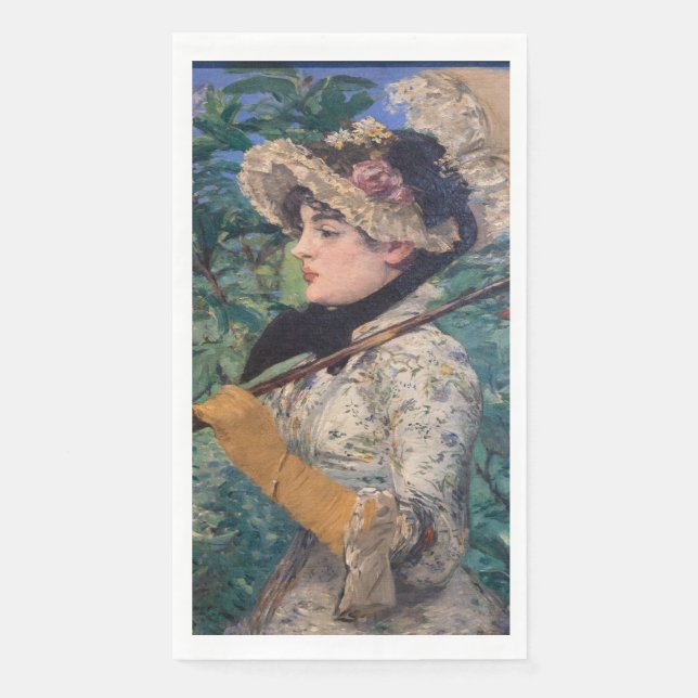 Jeanne (Spring) von Édouard Manet Serviette (Vorderseite)