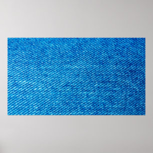 Jeans blauer Jeans aus Denim Stoff Poster