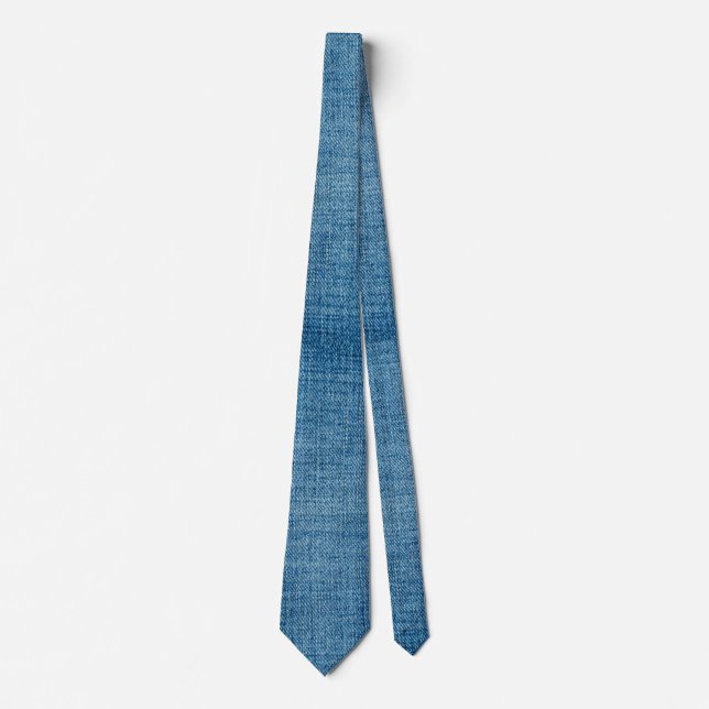 Jeans fabric texture neck tie krawatte (Vorderseite)