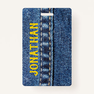 Jeans Gepäckmarke / Abzeichen Ausweis