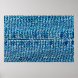 Jeans haben Hintergründe nah. Denim Heften. Blau Poster