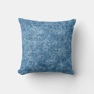 Jeans in Acid-Waschung blau. Denim-Hintergrund, Te Kissen