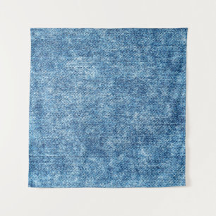 Jeans in Säure waschen blau. Denim Hintergrund, Te Wandteppich